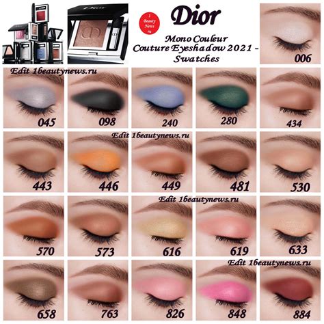 dior mono eyeshadow swatches